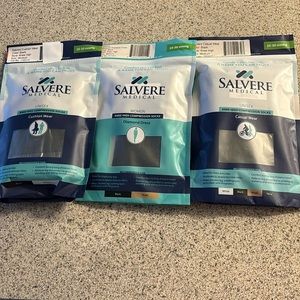 3 salvere medical compression socks, 20-30mmhg size medium